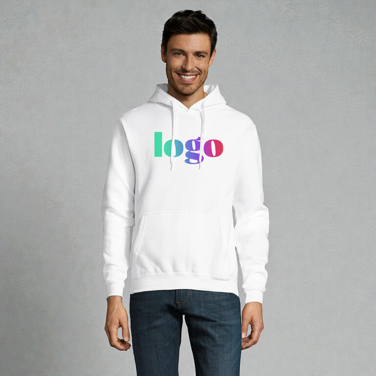 Sweat shirt blanc promotionnel à capuche 280 gr/m² - Snake | pandacolach