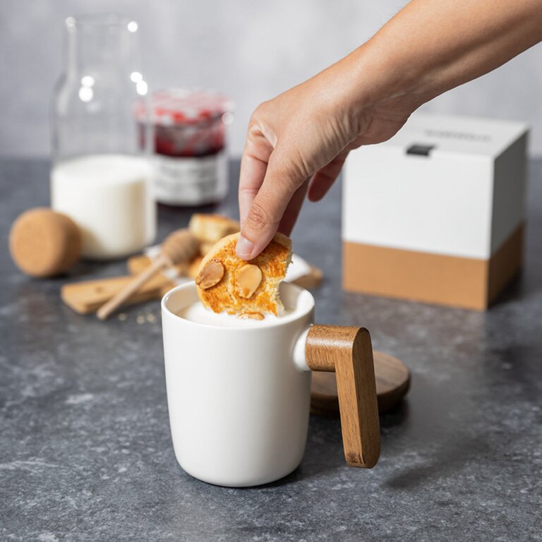 Tasse personnalisée en céramique et bois 350 ml - Harun | pandacolach - 2
