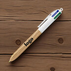 Stylo bille 4 couleurs publicitaire BIC® - 4 Couleurs Wood | pandacola - thumb - 2