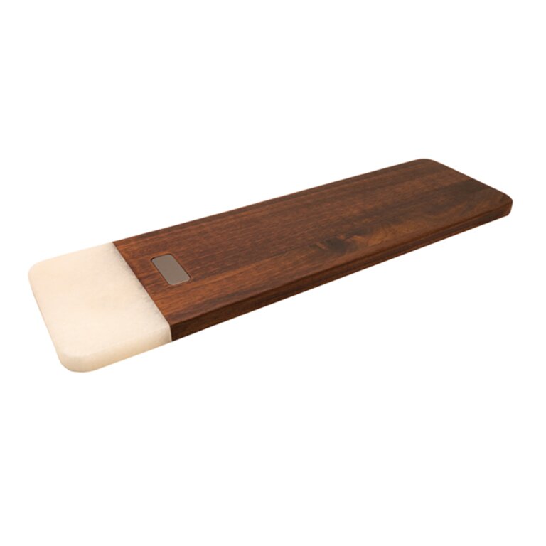 Planche à découper personnalisable en acacia et marbre - Marbia XL | pandacola