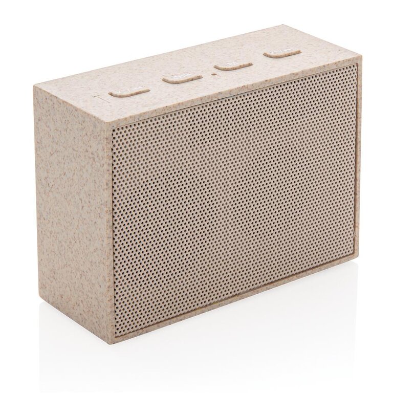 Mini enceinte publicitaire Bluetooth 5.0 3W en fibre de paille - Denla | pandacolach - 2