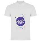 Polo publicitaire blanc homme à manches courtes avec côtes 200 gr/m² - Handa | pandacolach - thumb - 1