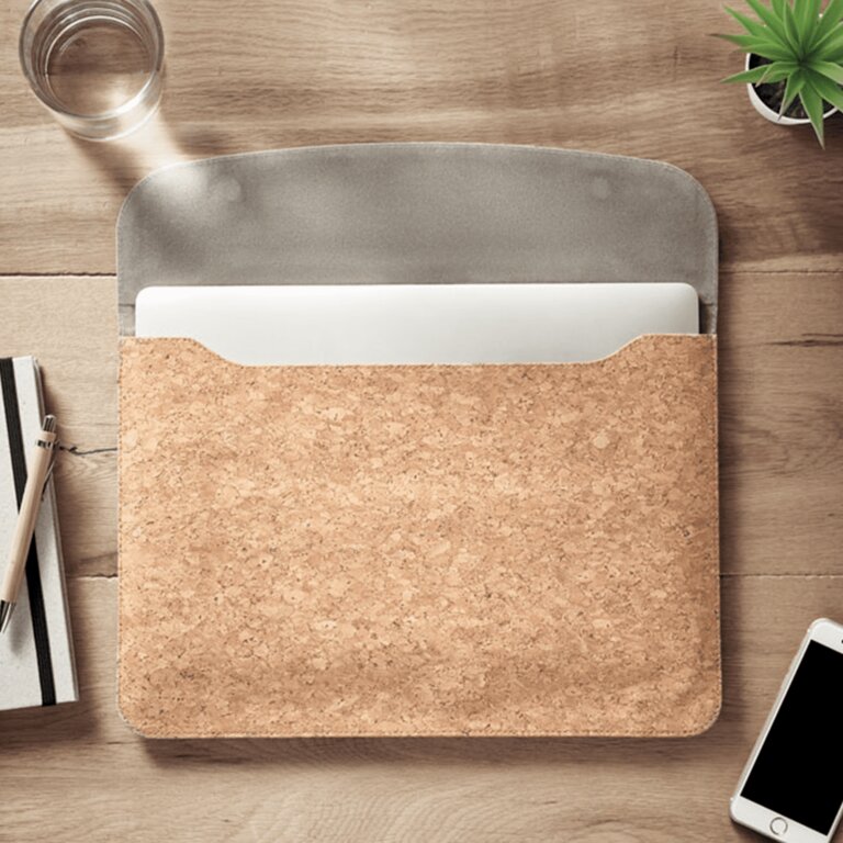 Pochette personnalisée en liège pour ordinateur 14" - Travail | pandacola - 2