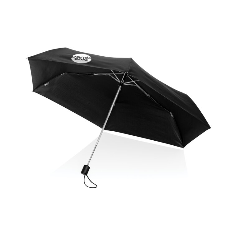 Parapluie léger personnalisé 20,5" en polyester recyclé | SWISS PEAK AWARE - Tundy Light | pandacola