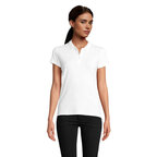 Polo promotionnel blanc femme en coton biologique à manches courtes 170 gr/m² - Planet | pandacola - thumb