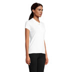Polo promotionnel blanc femme en coton biologique à manches courtes 170 gr/m² - Planet | pandacola - thumb - 2