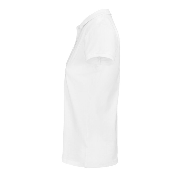 Polo promotionnel blanc femme en coton biologique à manches courtes 170 gr/m² - Planet | pandacolach - 2