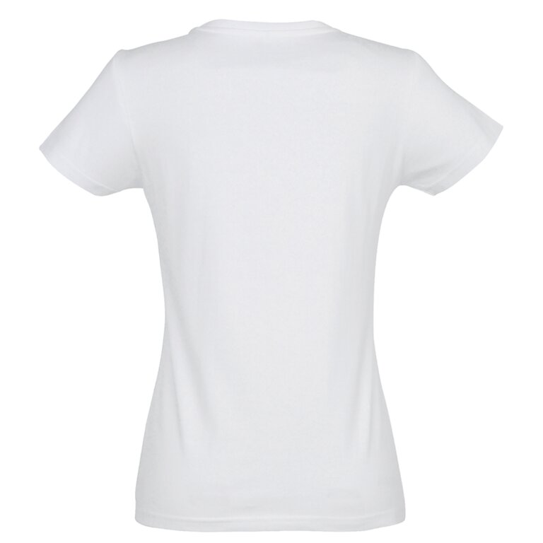 Tee-shirt personnalisable blanc femme coupe cintrée en coton semi-peigné 150 gr/m² - Regent | pandacola - 1