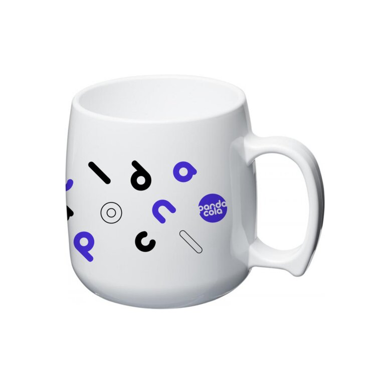 Mug personnalisable en plastique 300 ml à forme ronde - Ansairo | pandacolach