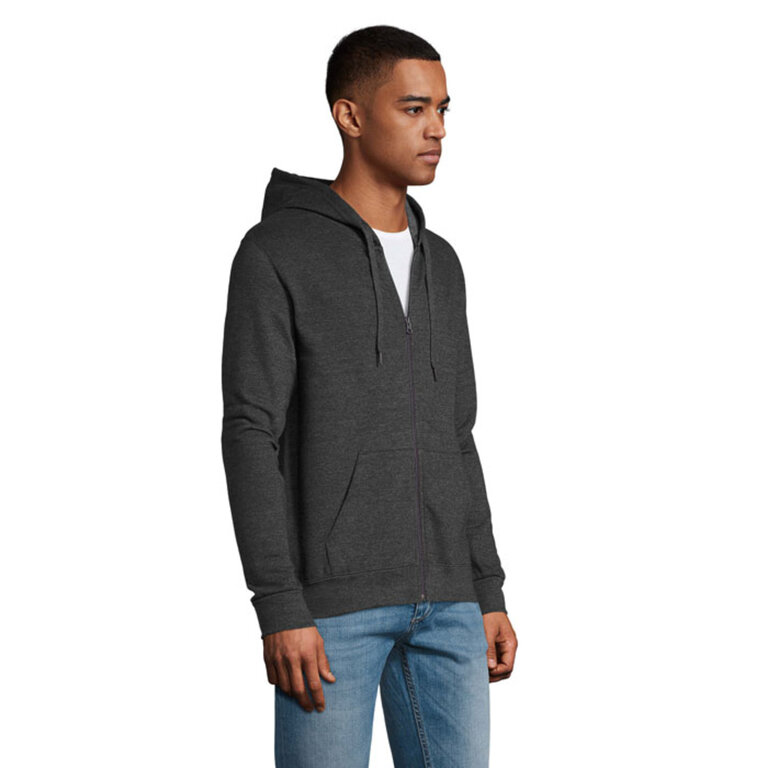 Sweat personnalisé unisexe zippé à capuche 300 gr/m² - Stone | pandacola - 1