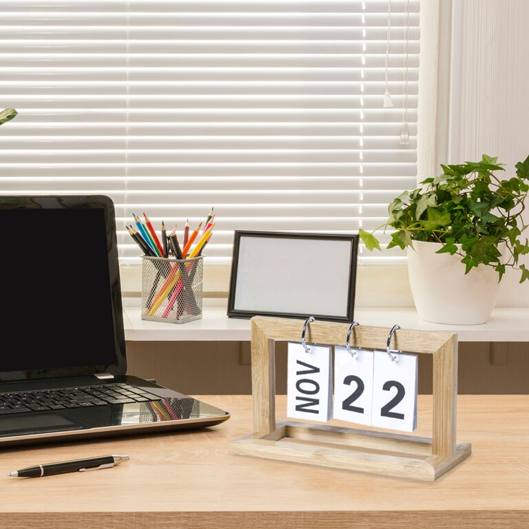 Calendrier perpétuel personnalisable en bambou - Cubo | pandacola - 3