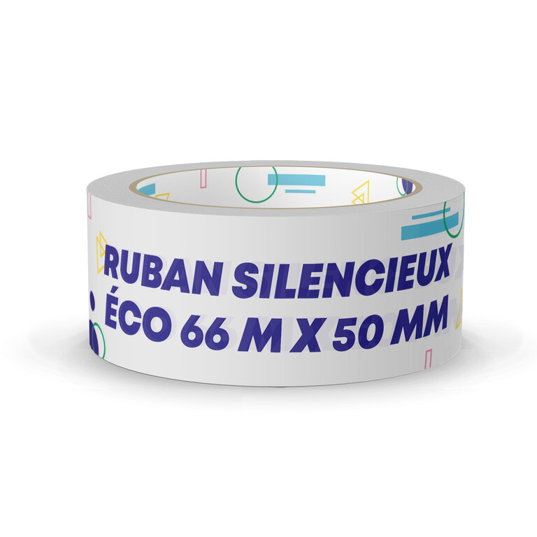 Ruban adhésif silencieux publicitaire pour emballage longue durée - Tsaba 66mx50mm | pandacola