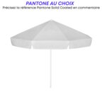 Parasol publicitaire rond ouverture avec poignée et lambrequin - Tahiti round | pandacola - thumb