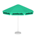 Parasol publicitaire rond ouverture avec poignée et lambrequin - Tahiti round | pandacolach - thumb - 2