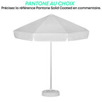 Parasol publicitaire rond ouverture avec poignée et lambrequin - Tahiti round | pandacolach - thumb