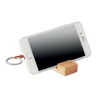 Porte-clés personnalisable en bambou avec support smartphone - Malpa | pandacola - thumb - 1