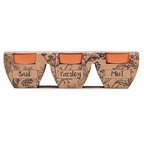 Ensemble de 3 pots de fleurs personnalisable - Terrax | pandacola - thumb - 1