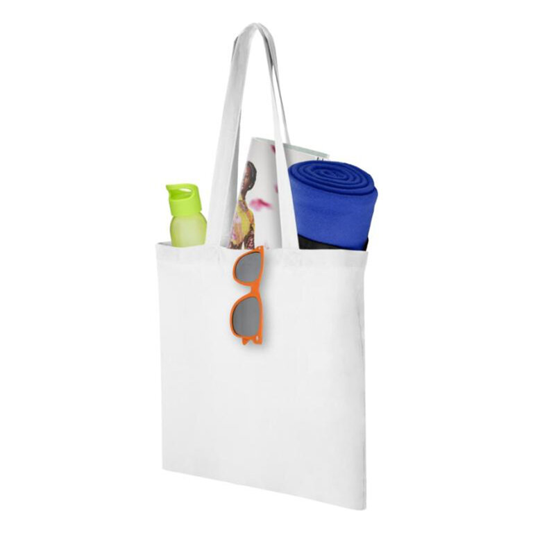 Exp. rapide 5j - Tote bag publicitaire coton anses longues 100 gr/m² - Carolina | pandacolach - 1