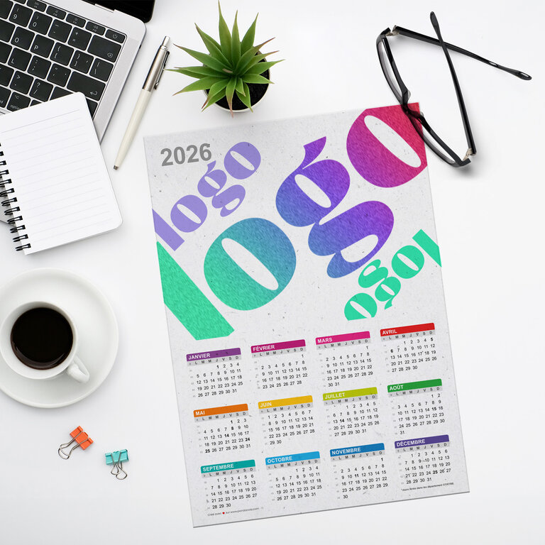 Calendrier 2024 ensemencé personnalisé 12 mois - Holmes Green | pandacola