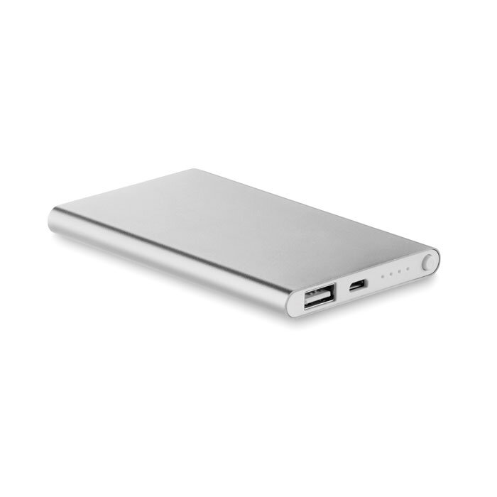 Powerbank personnalisé plat aluminium 4000 mAh - Powerflat | pandacola