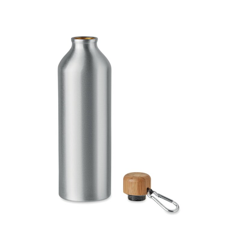 Bouteille publicitaire en aluminium avec mousqueton 800 ml - Glou | pandacolach - 1