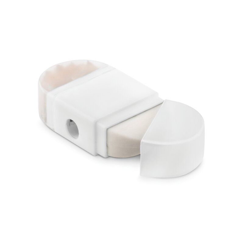 Set taille-crayon et gomme publicitaire - Gomax | pandacolach