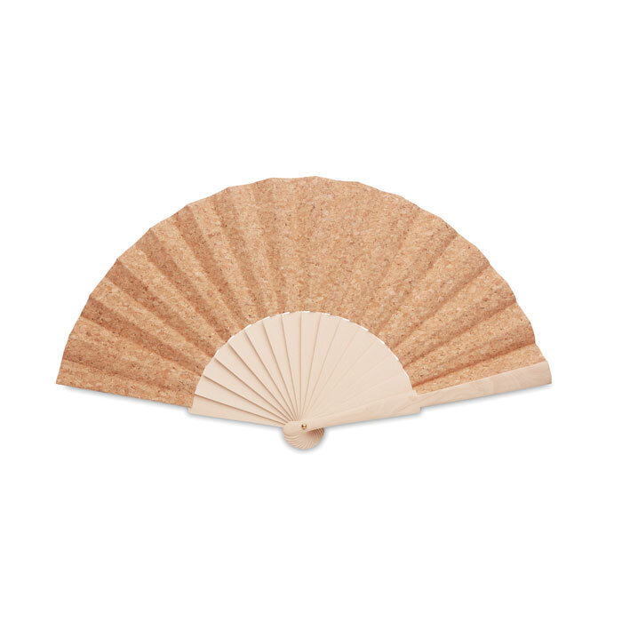 Eventail en bois personnalisable avec toile en liège - Cork | pandacolach