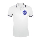 Polo Homme personnalisé blanc à détail bicolore en coton 200 gr/m² - Pasadena White | pandacolach - thumb - 3