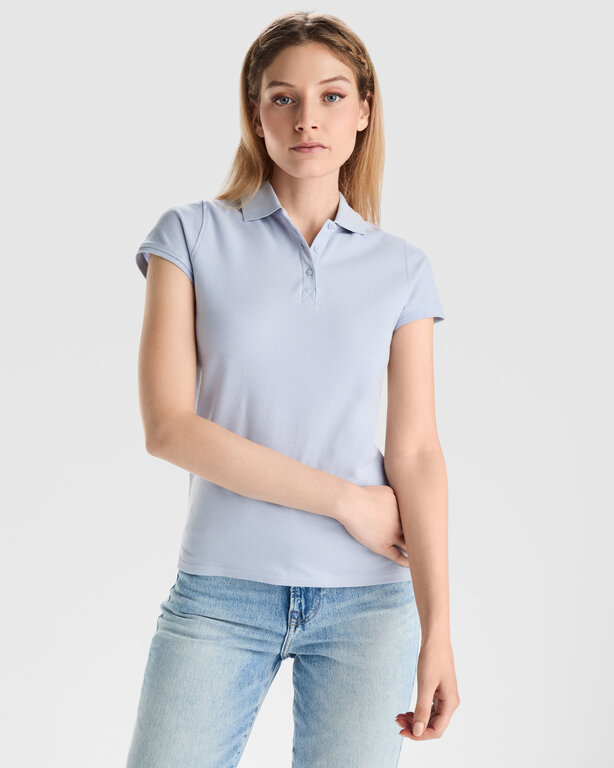 Polo publicitaire femme à manches courtes avec côtes 200 gr/m² - Handa | pandacola