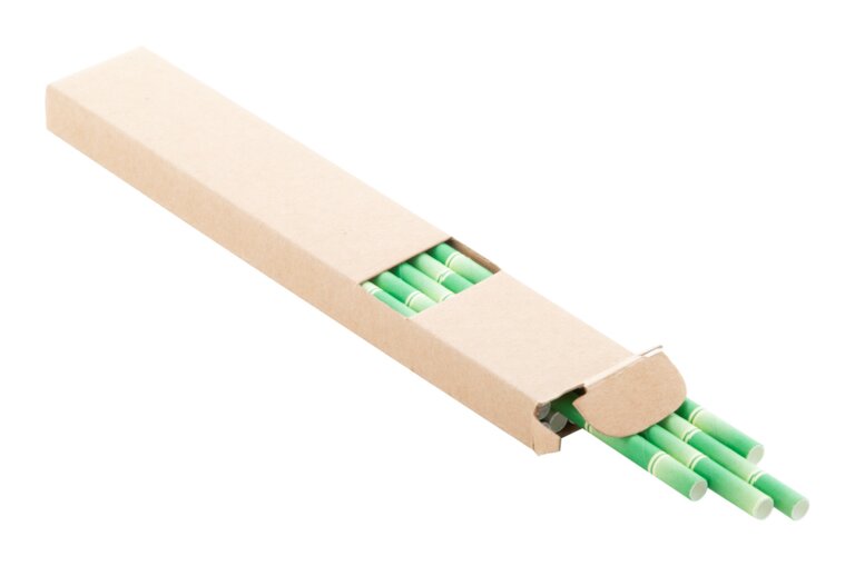 Set de 10 pailles en papier personnalisable avec motif bambou - BamStraw | pandacolach
