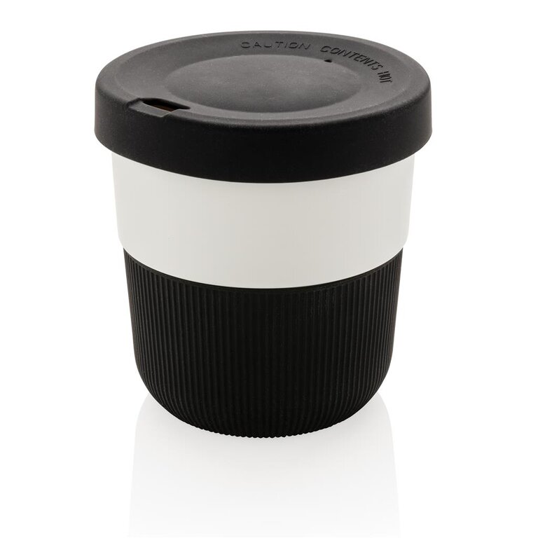 Tasse publicitaire éco-responsable 280 ml avec couvercle - Corleto | pandacola