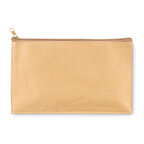 Grande trousse personnalisée en papier tissé beige 21 x 12,7 cm - Flat Case | pandacola - thumb