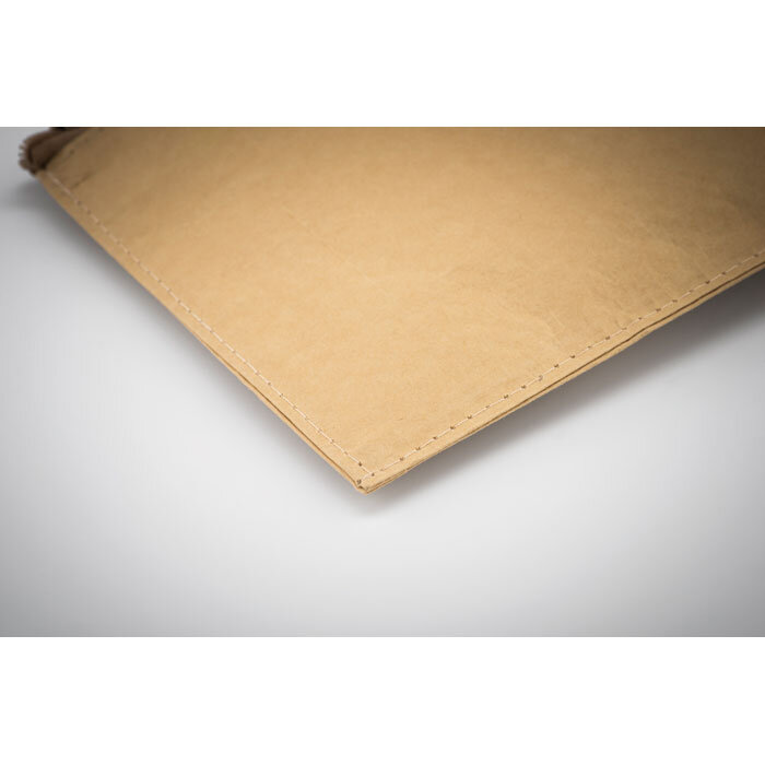 Grande trousse personnalisée en papier tissé beige 21 x 12,7 cm - Flat Case | pandacola - 1