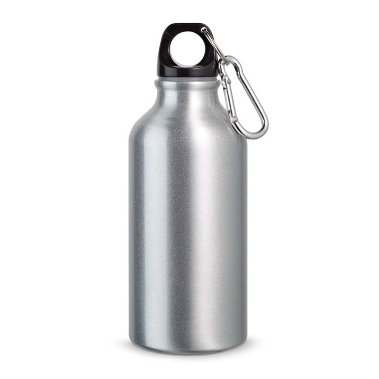 Gourde publicitaire en métal avec mousqueton 400 ml - Oregon | pandacola