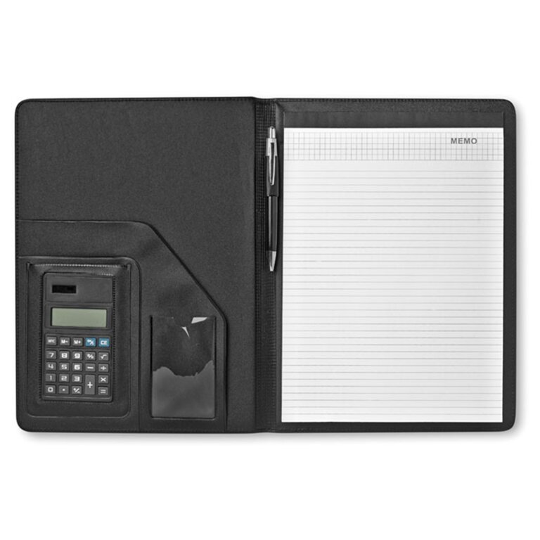 Conférencier personnalisé A4 avec calculatrice, stylo et bloc-notes - Nowpert | pandacolach - 1