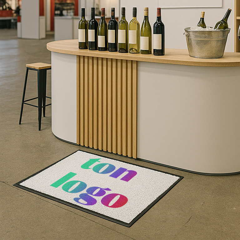 Tapis antidérapant personnalisable en quadrichromie 50x70 cm - Clapton | pandacola
