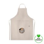 Tablier de cuisine personnalisé ajustable en chanvre avec double poche 200 gr/m² - Naima | pandacola - thumb - 2