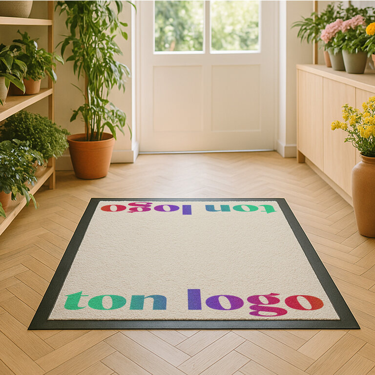 Tapis antidérapant personnalisable en quadrichromie 80 x 120 cm - Gambi | pandacola
