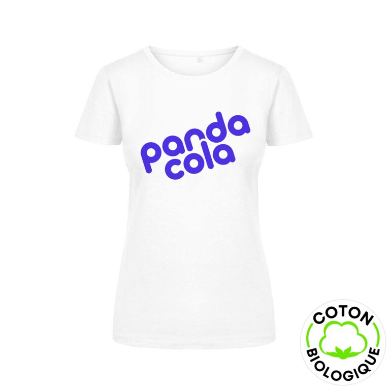 T-shirt femme en coton organique 180 gr/m² personnalisable | PROMODORO® - Pauline White | pandacola