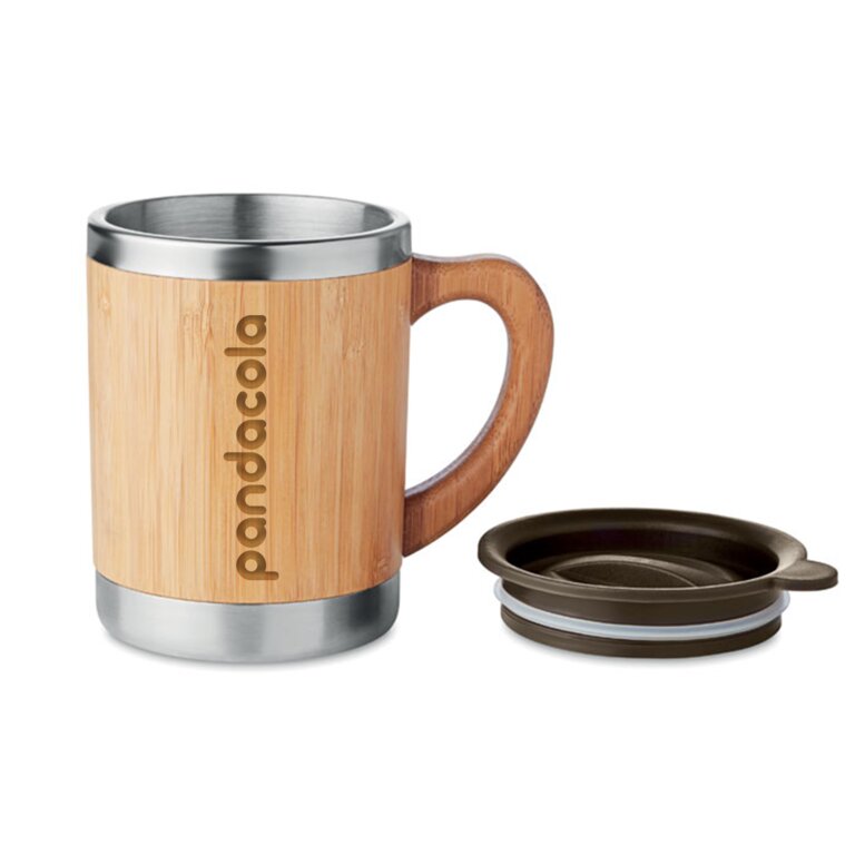 Mug publicitaire à double paroi en acier 300 mL - Wiry | pandacolach