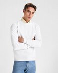 Sweat publicitaire blanc unisexe ras du cou avec poignets ajustés 280 gr/m² - Anjo | pandacola - thumb - 1