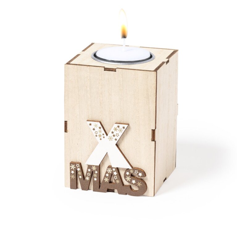 Bougie personnalisée en bois de Noël à la vanille - Ixmasse Candle | pandacolach