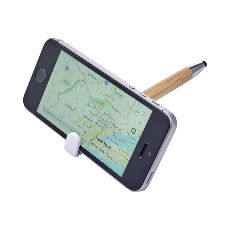 Stylo à bille personnalisable en bambou avec embout tactile - Pega | pandacola - 4