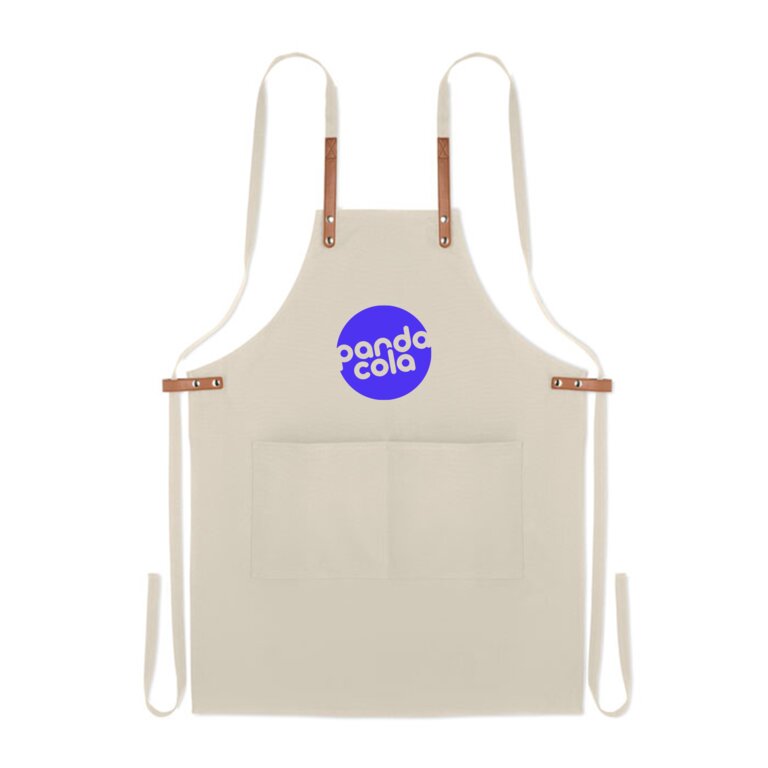 Tablier de chef personnalisable en coton et toile organique - Deluxe | pandacolach