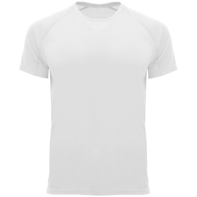 T-shirt de sport blanc homme à manches courtes 135 gr/m² protection UV - Nara | pandacola