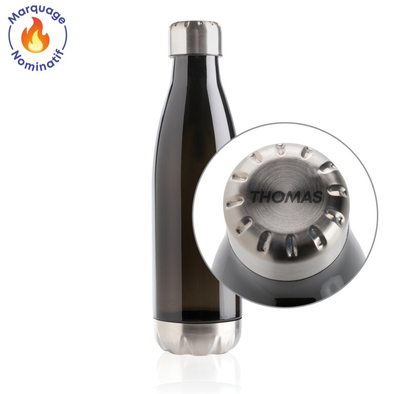 Bouteille d'eau personnalisable avec votre prénom avec bouchon en acier - Slaw own | pandacolach