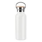 Bouteille isotherme personnalisée à double paroi en acier et bambou 500 ml - Helsinki | pandacolach - thumb