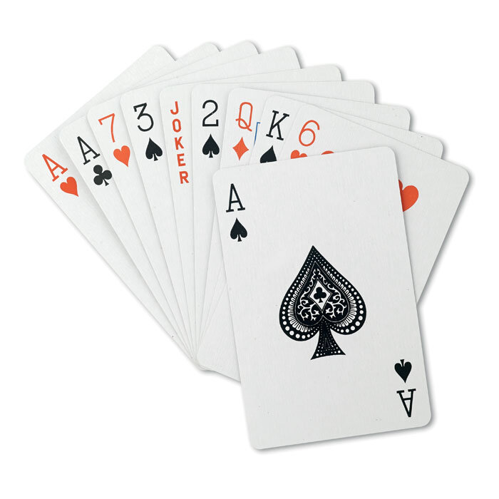 Jeu de 54 cartes avec boite plastique personnalisée - Aruba | pandacolach