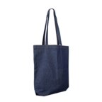 Sac shopping personnalisé teinte denim en coton 250gr/m² - Balindo | pandacola - thumb