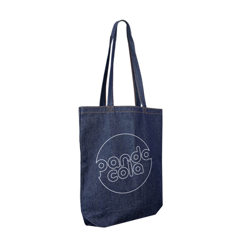 Sac shopping personnalisé teinte denim en coton 250gr/m² - Balindo | pandacolach